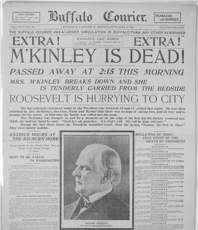 McKinley id Dead headline