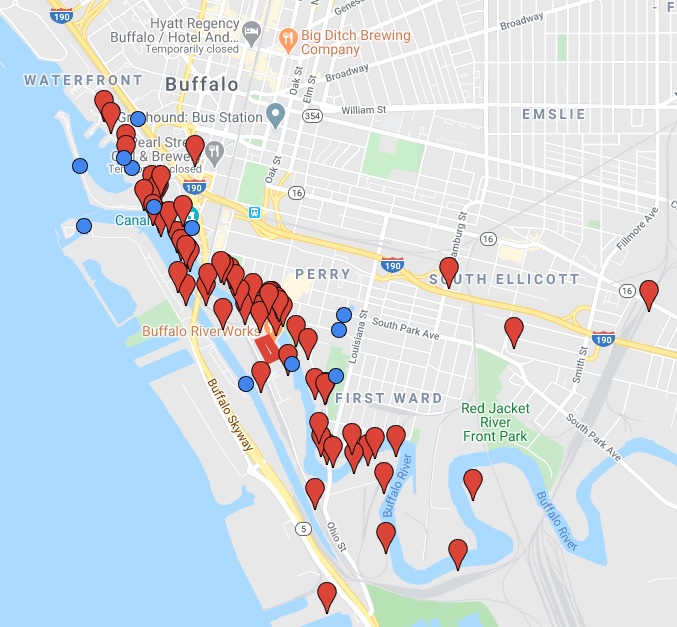Grain Elevators in Buffalo: A Google Map