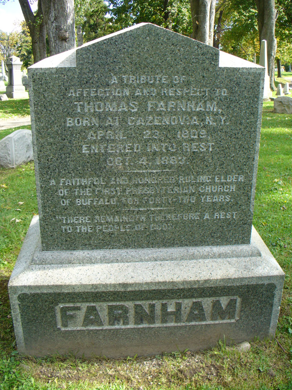 Farnham's tombstone