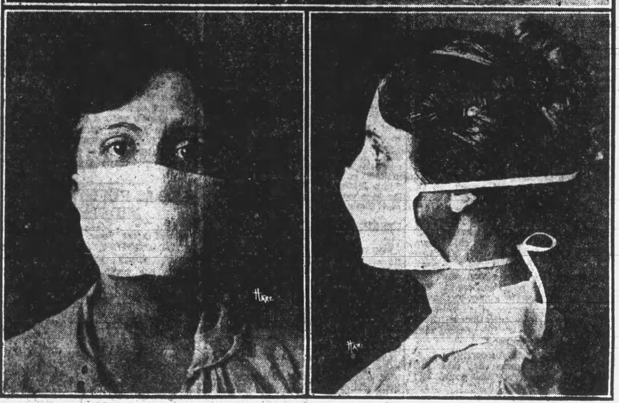 Woman in face mask