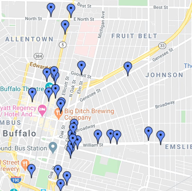 Jazz Clubs in Buffalo, 1945-1970: A Google Map