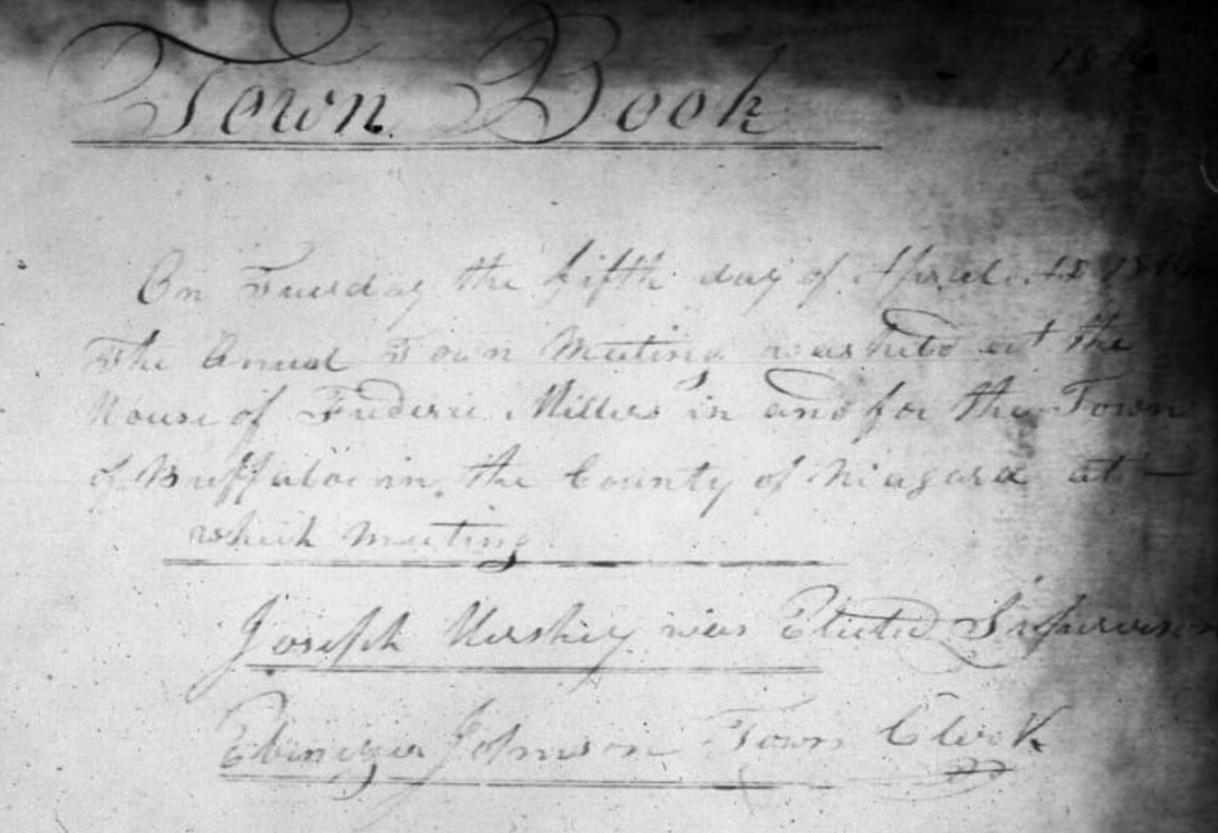 Buffalo Town Meeting Proceedings, 1814-1837
